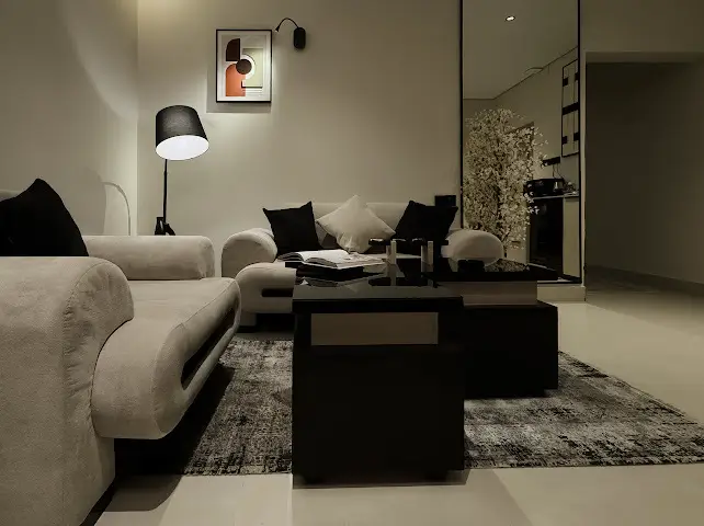 شقة بتصميم أنيق ودخول ذاتي